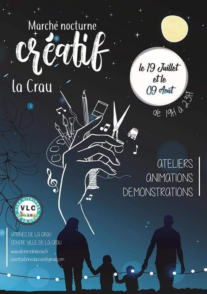 Marché Nocturne Créatif – La Crau – Juillet et Août 2022