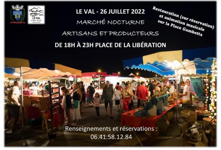 Marché nocturne Le Val 26 juillet 2022